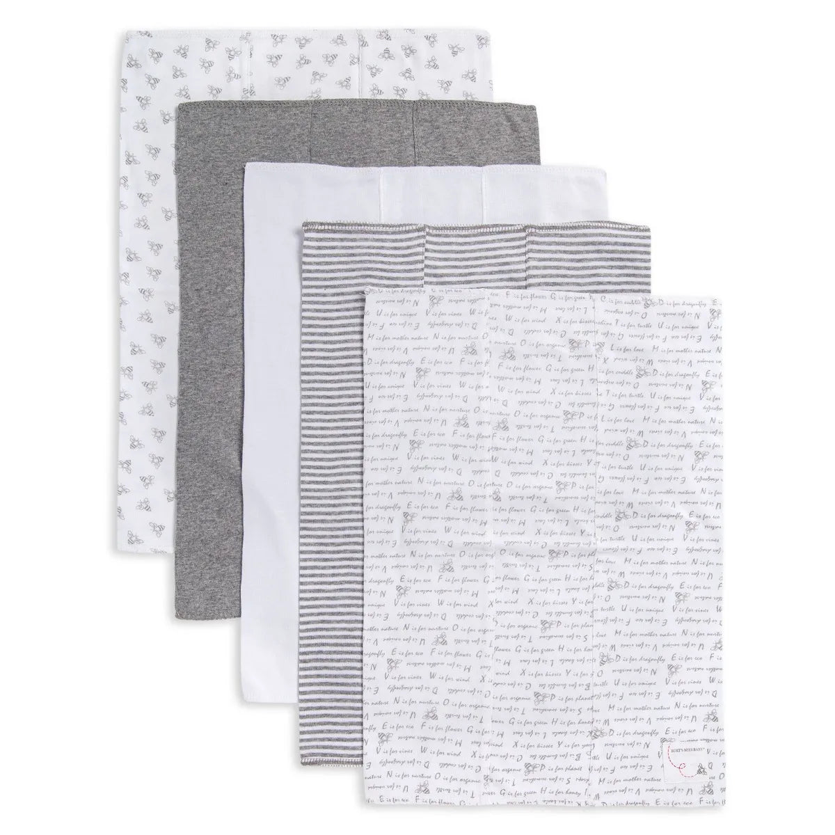 Organic Baby Burp Cloths-5 Pack