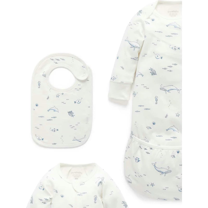 Essentials Organic Newborn Hospital Gift Set - Vanilla Nautical