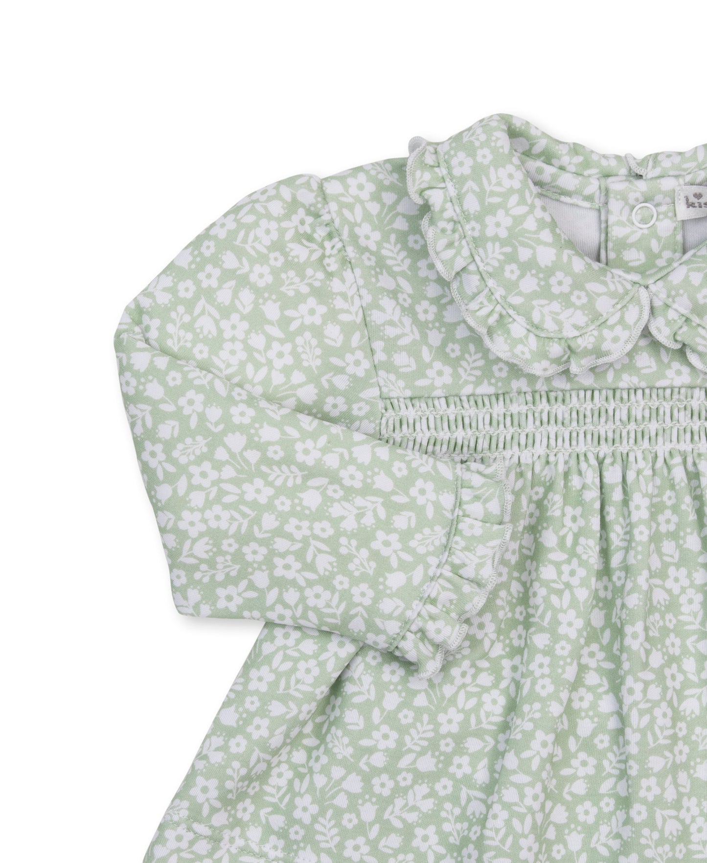 Autumn Meadows Smocked Pima Top + Footed Pants Set