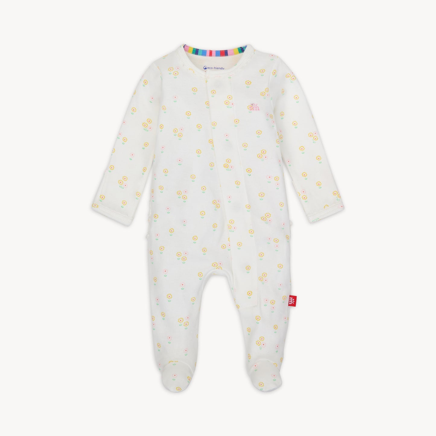 Evangeline Organic Ruffle Magnetic Footie