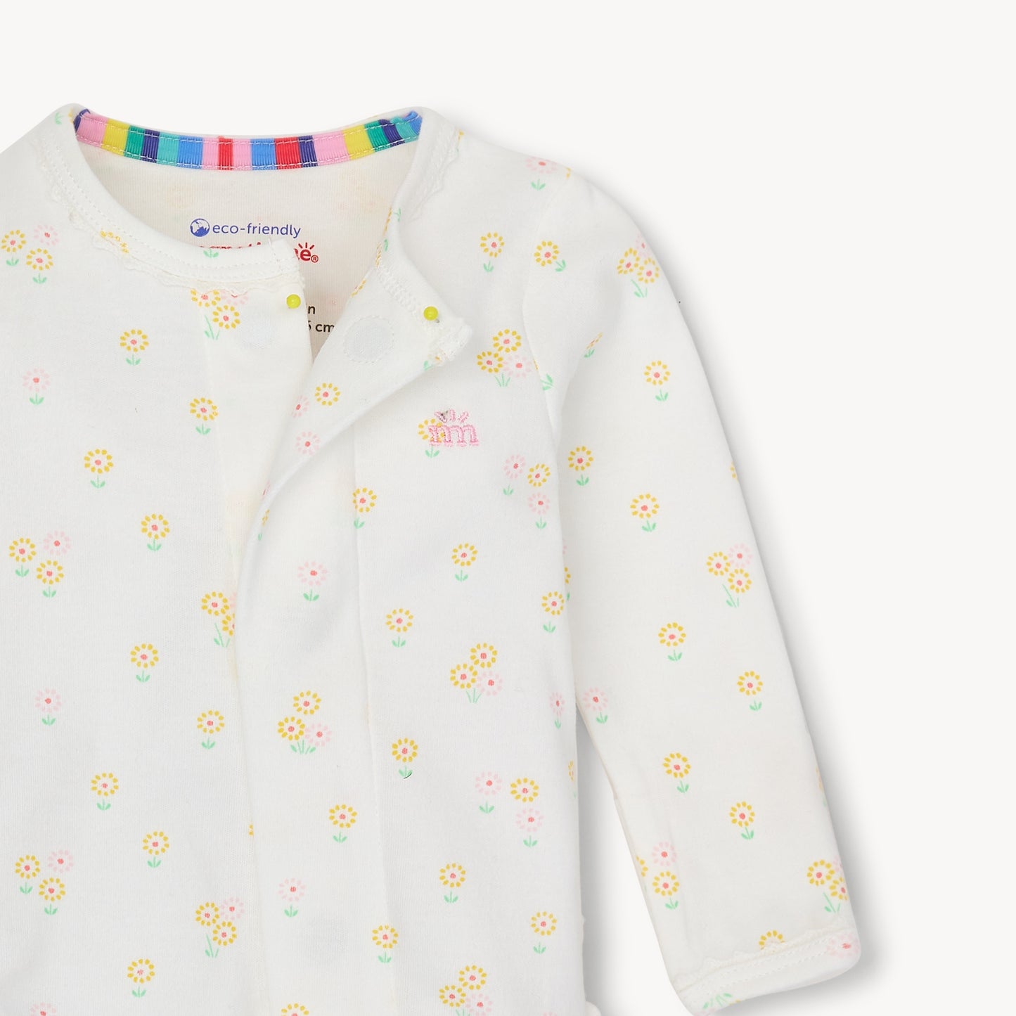Evangeline Organic Ruffle Magnetic Footie