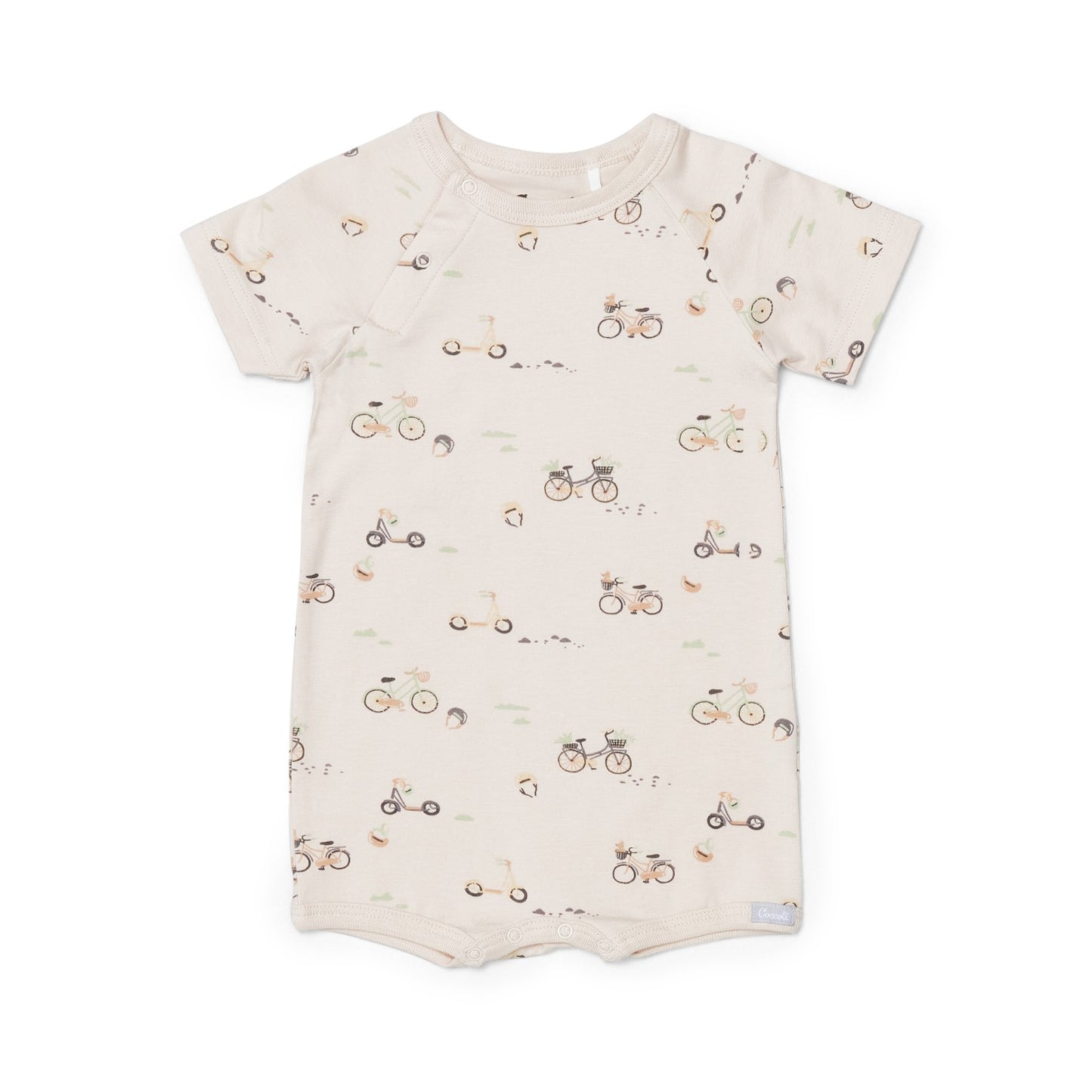 Bikes on Oat Shortie Romper