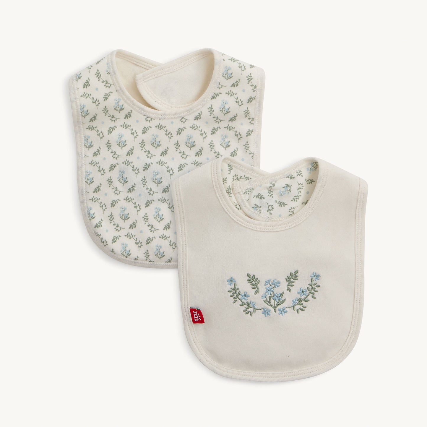 Eloise Organic Embroidered Reversible Magnetic Bib