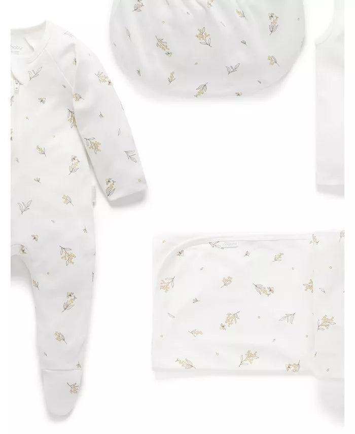 Essentials Organic Newborn Hospital Gift Set - Vanilla Wattle Bee