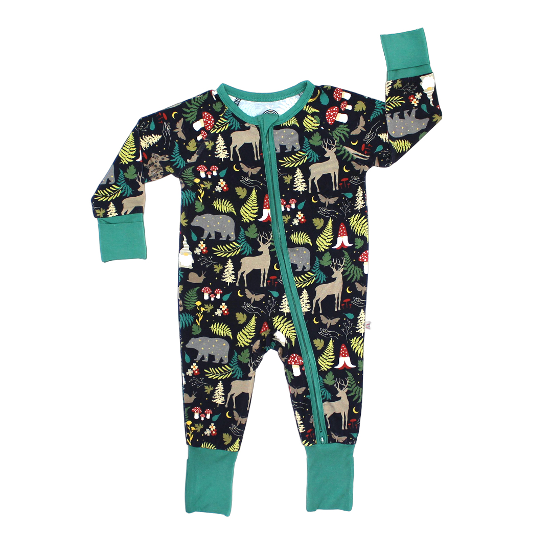 Night Forest Bamboo Convertible Pajamas