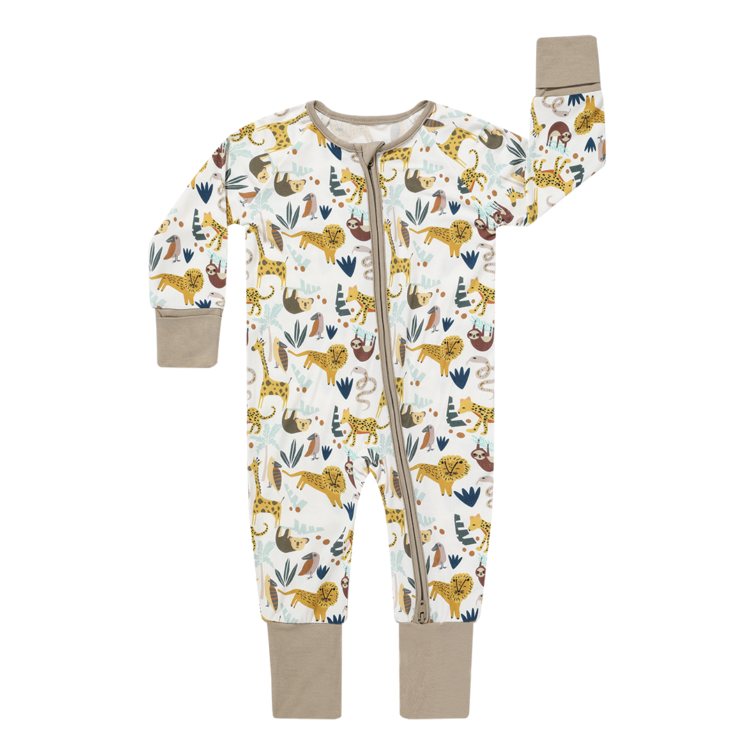 Jungle Friends Bamboo Convertible Pajamas
