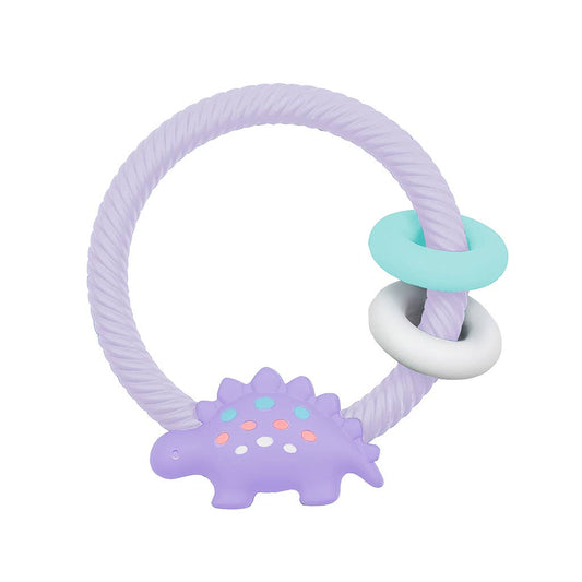 Ritzy Rattle™ Lilac Dino Silicone Teether Rattle