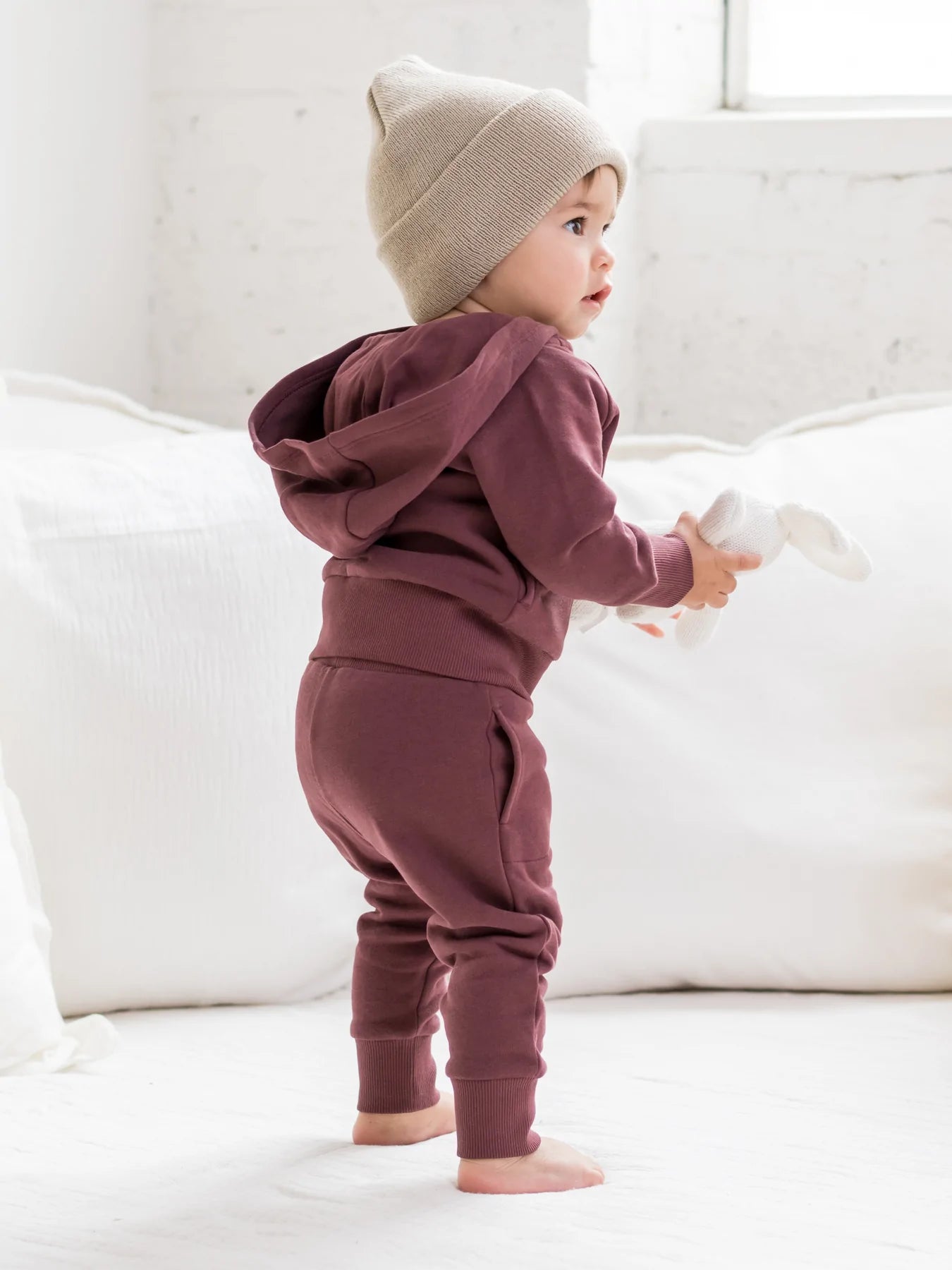 Organic Max Fleece Zip Hoodie - Plum