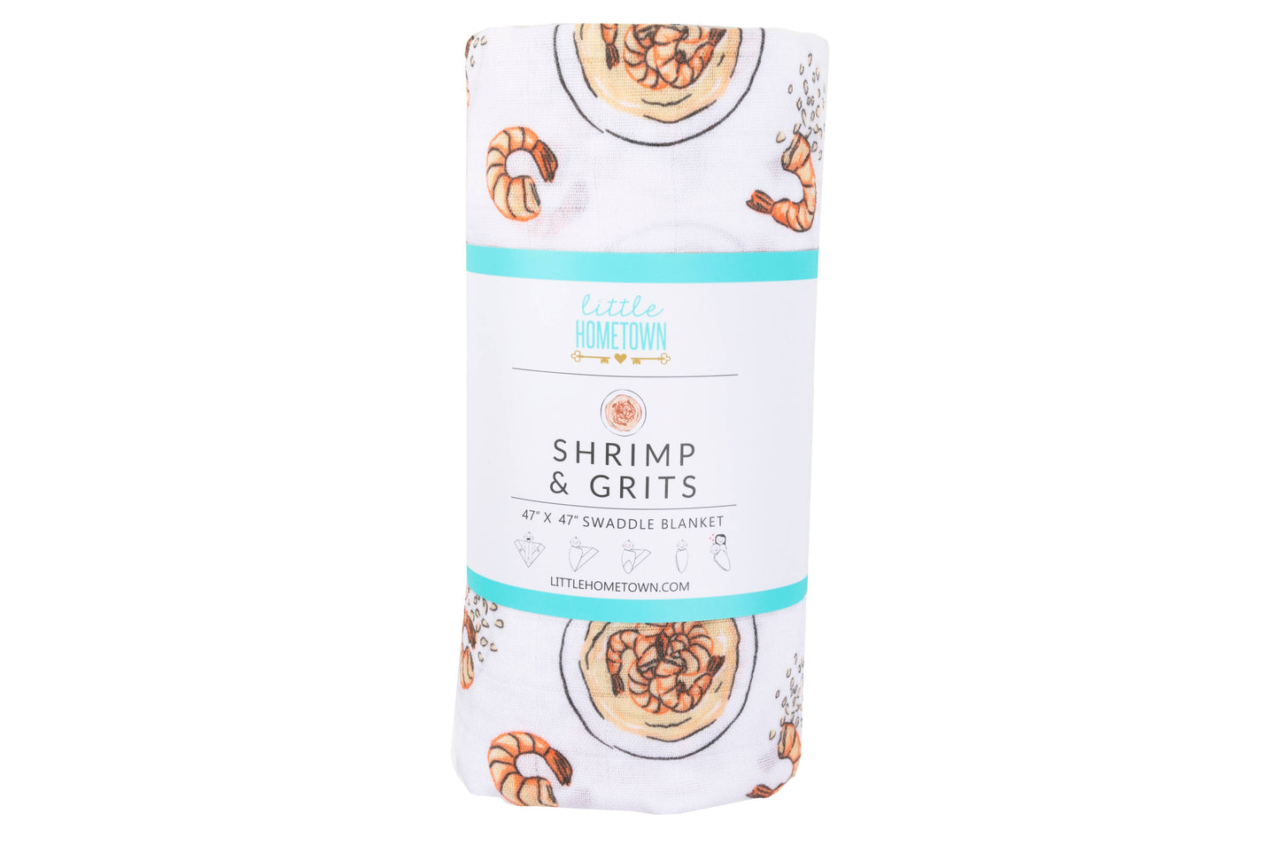 Shrimp 'n' Grits Swaddle Blanket