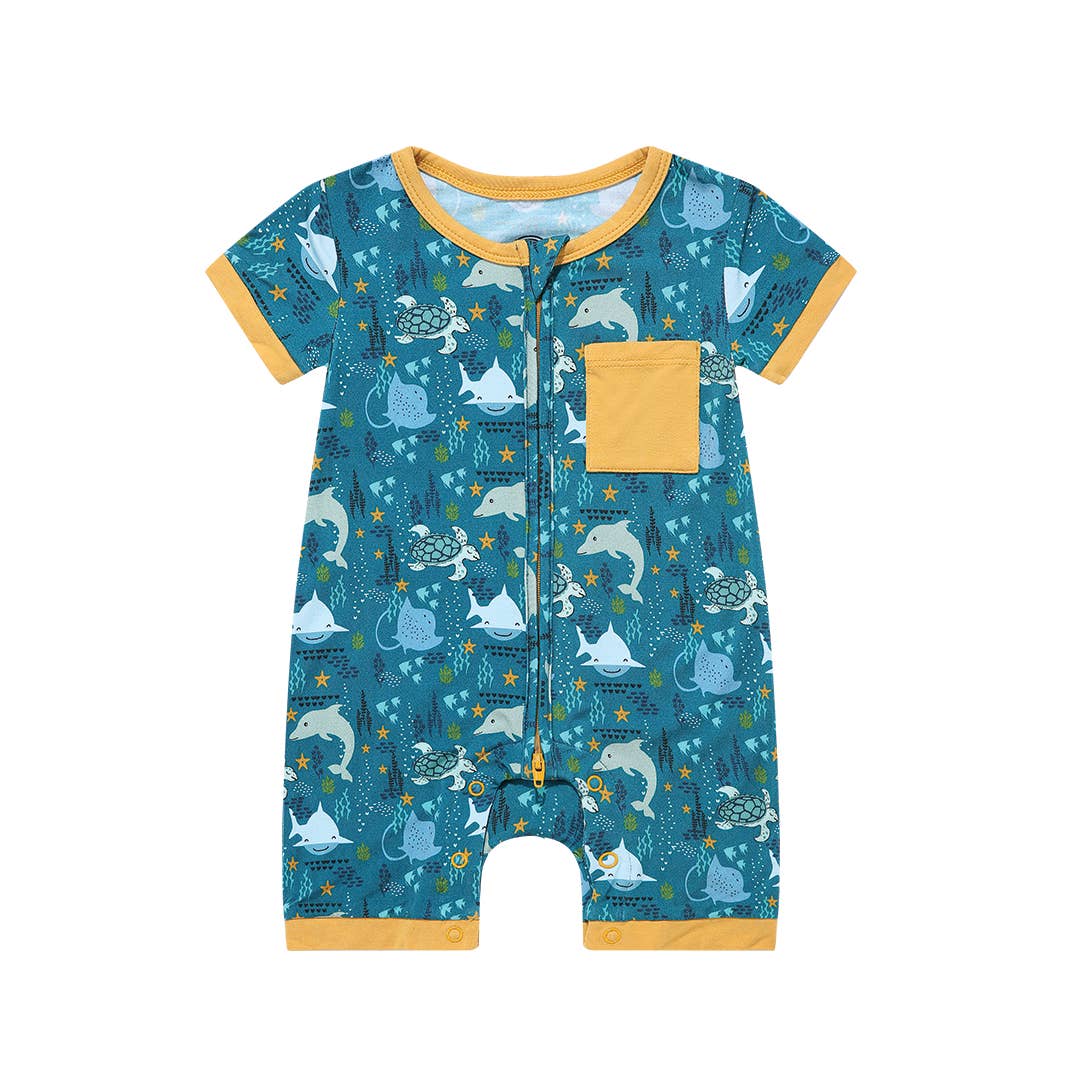 Ocean Friends Bamboo Shortie Romper