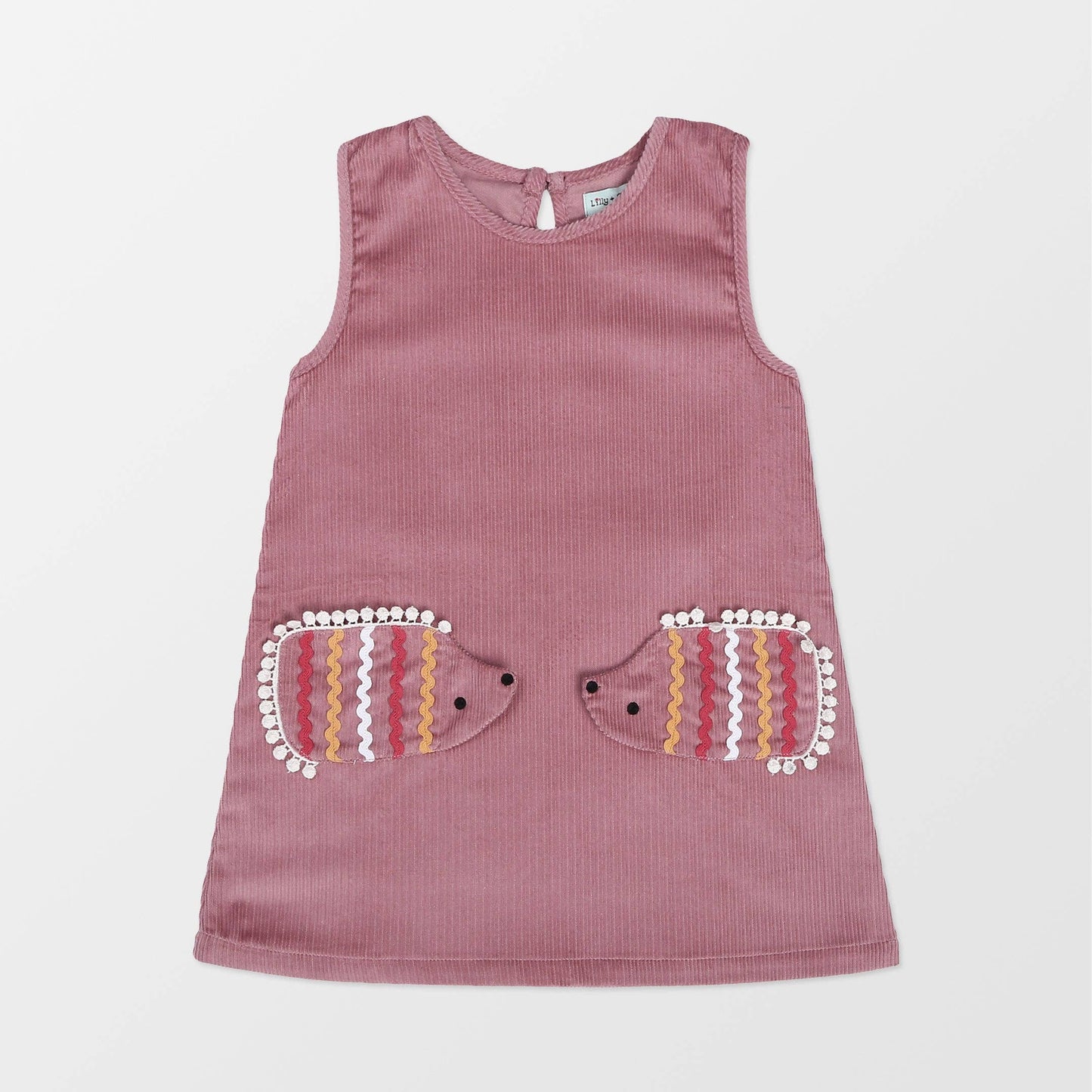 Organic Hedgehog Pocket Needlecord Dress