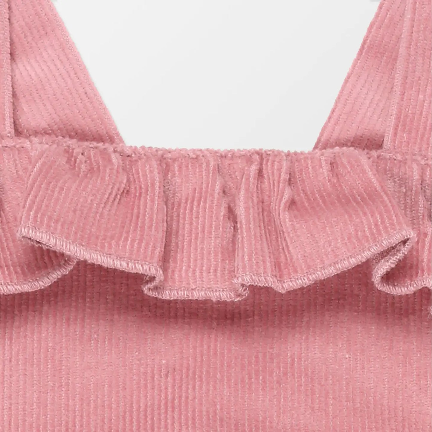 Organic Pink Frill Needlecord Bubble