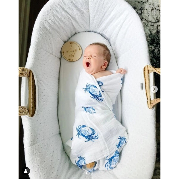Blue Crab Swaddle Blanket