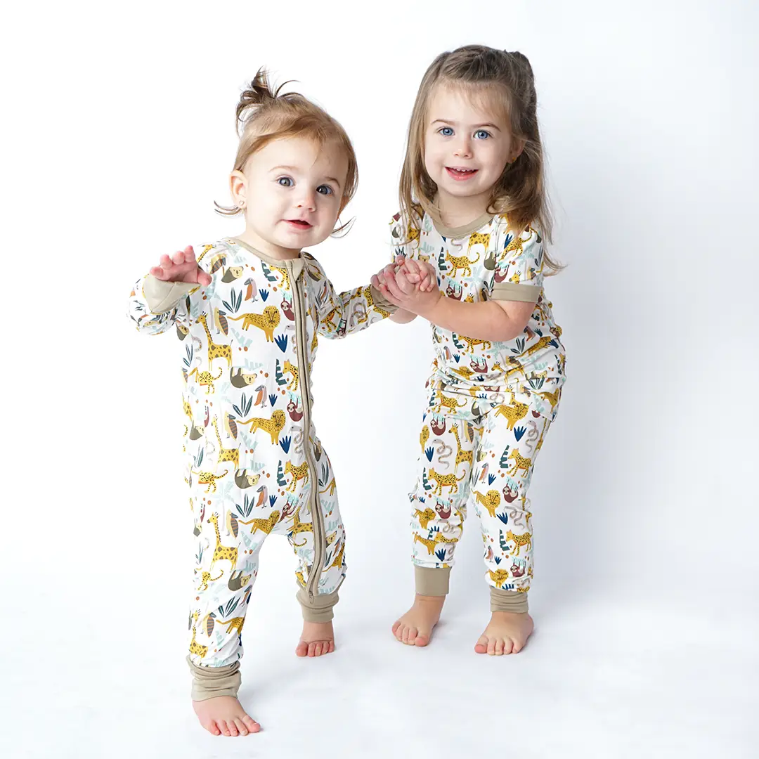 Jungle Friends Bamboo Convertible Pajamas