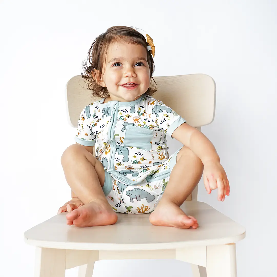 Manatee Bamboo Shortie Romper