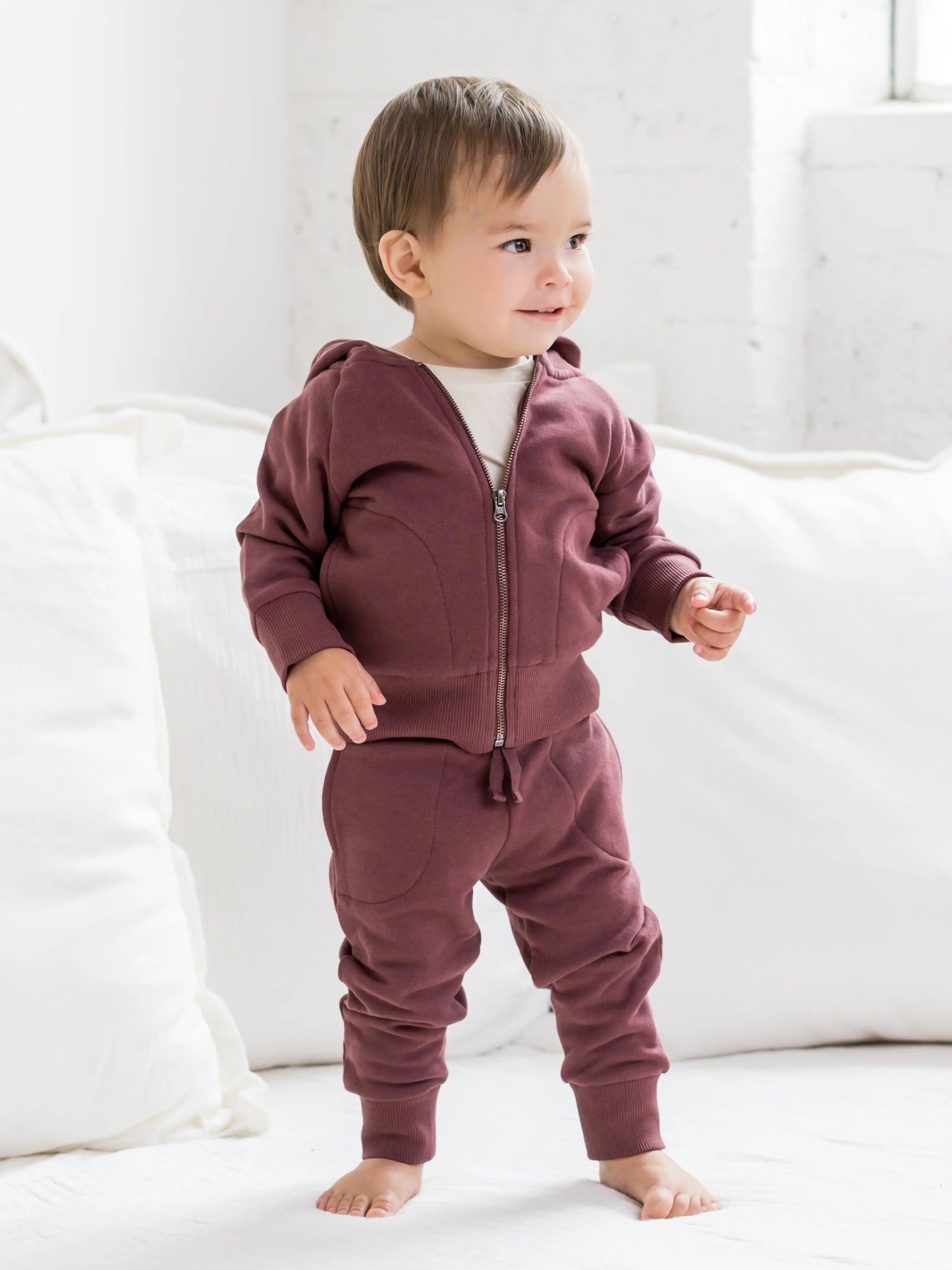 Organic Max Fleece Zip Hoodie - Plum