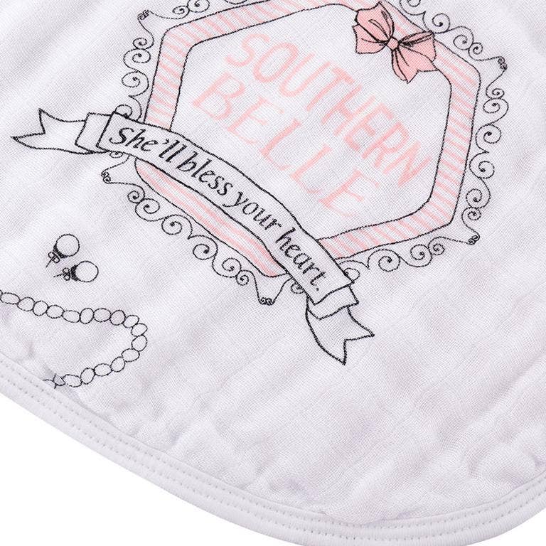 Southern Belle: 2 in 1 Burp Cloth and Bib