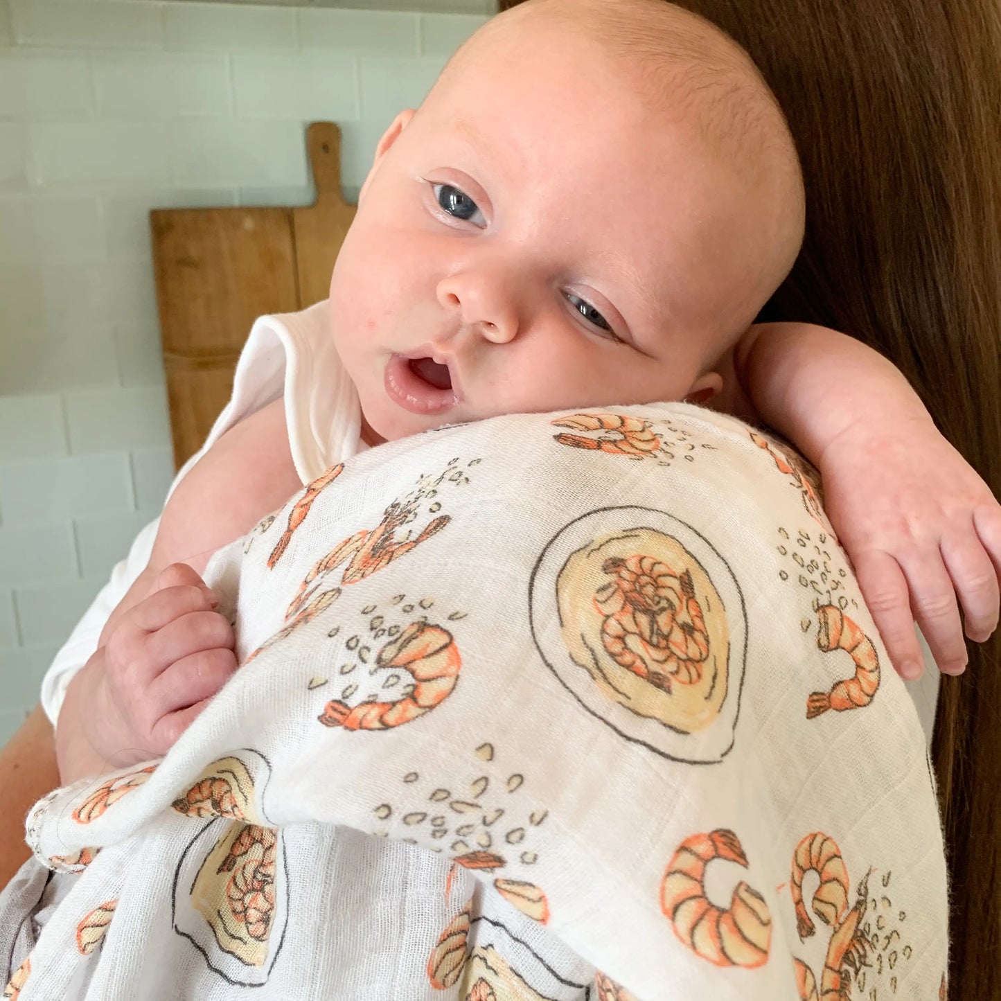 Shrimp 'n' Grits Swaddle Blanket