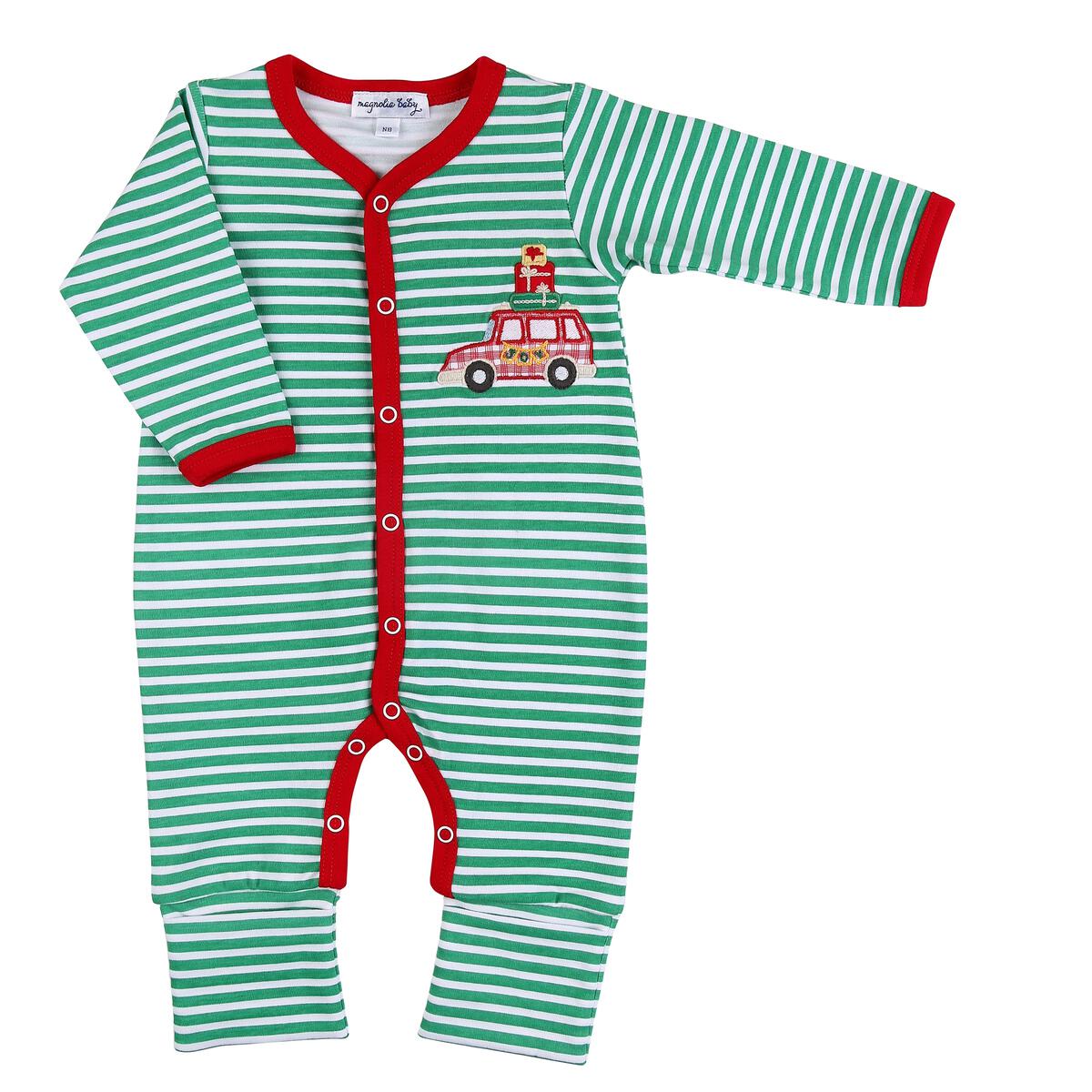 Very Merry Car Green Playsuit