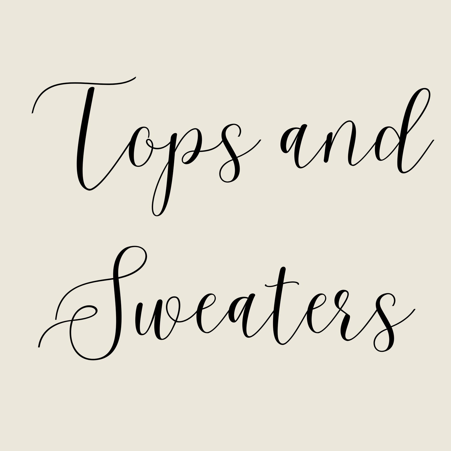 Tops and Sweaters