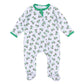 Lil' Green Tractor Pima Zip Footie