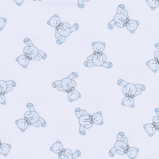 Baby's Teddy Blue Pima Burp Cloth