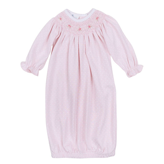 Mia and Luca's Hand Smocked Pink Bishop Gown
