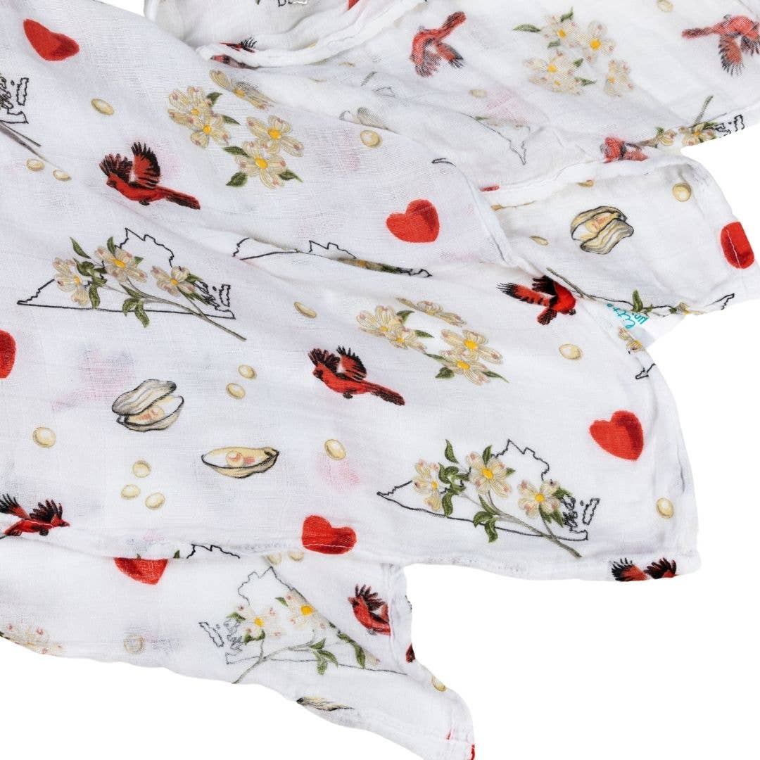 Virginia Baby Floral Swaddle Blanket