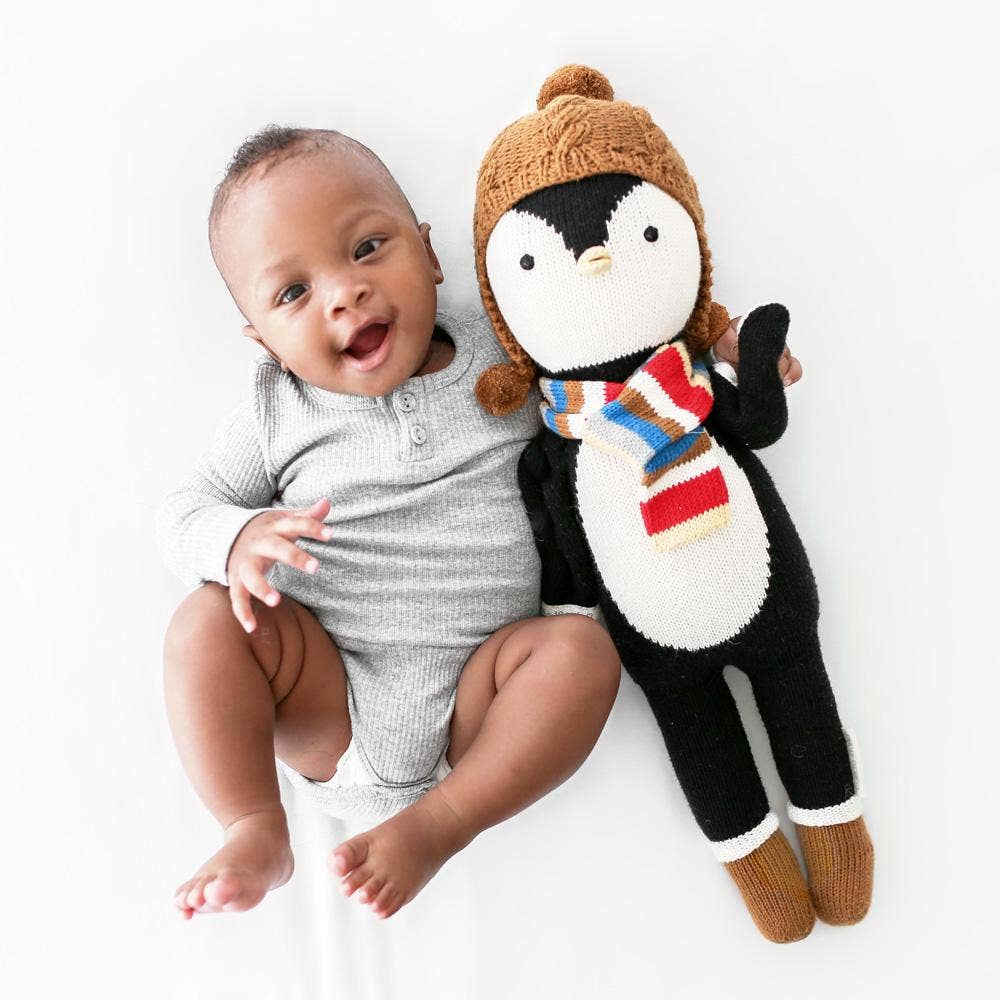 Everest the Penguin Knitted Animal: Regular - 20"