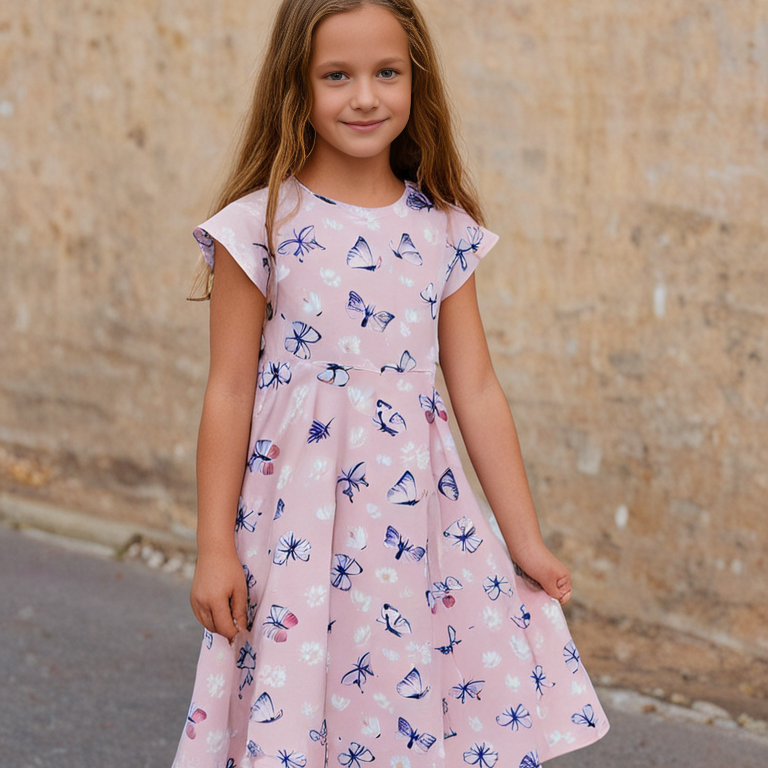 Butterfly Daisy Twirl Bamboo Dress