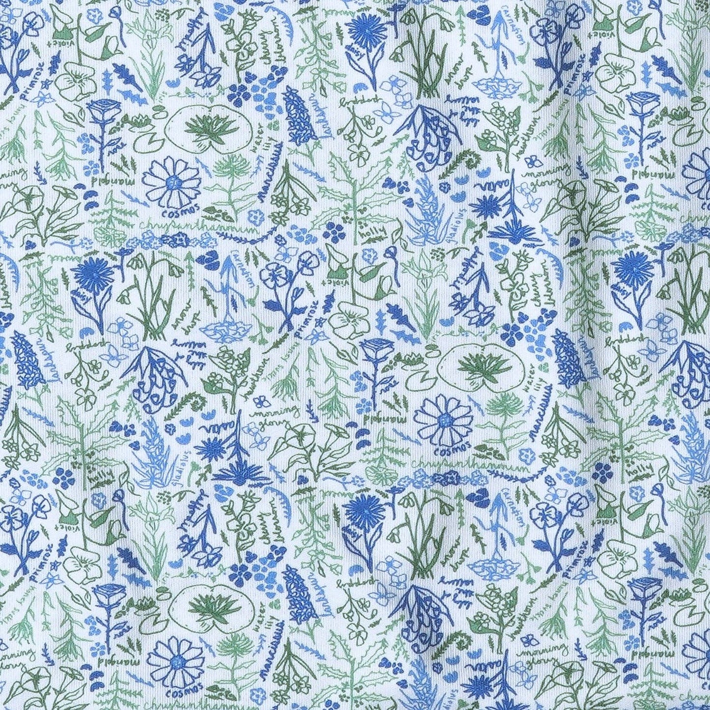 Birth Flowers Zip Pima Footie