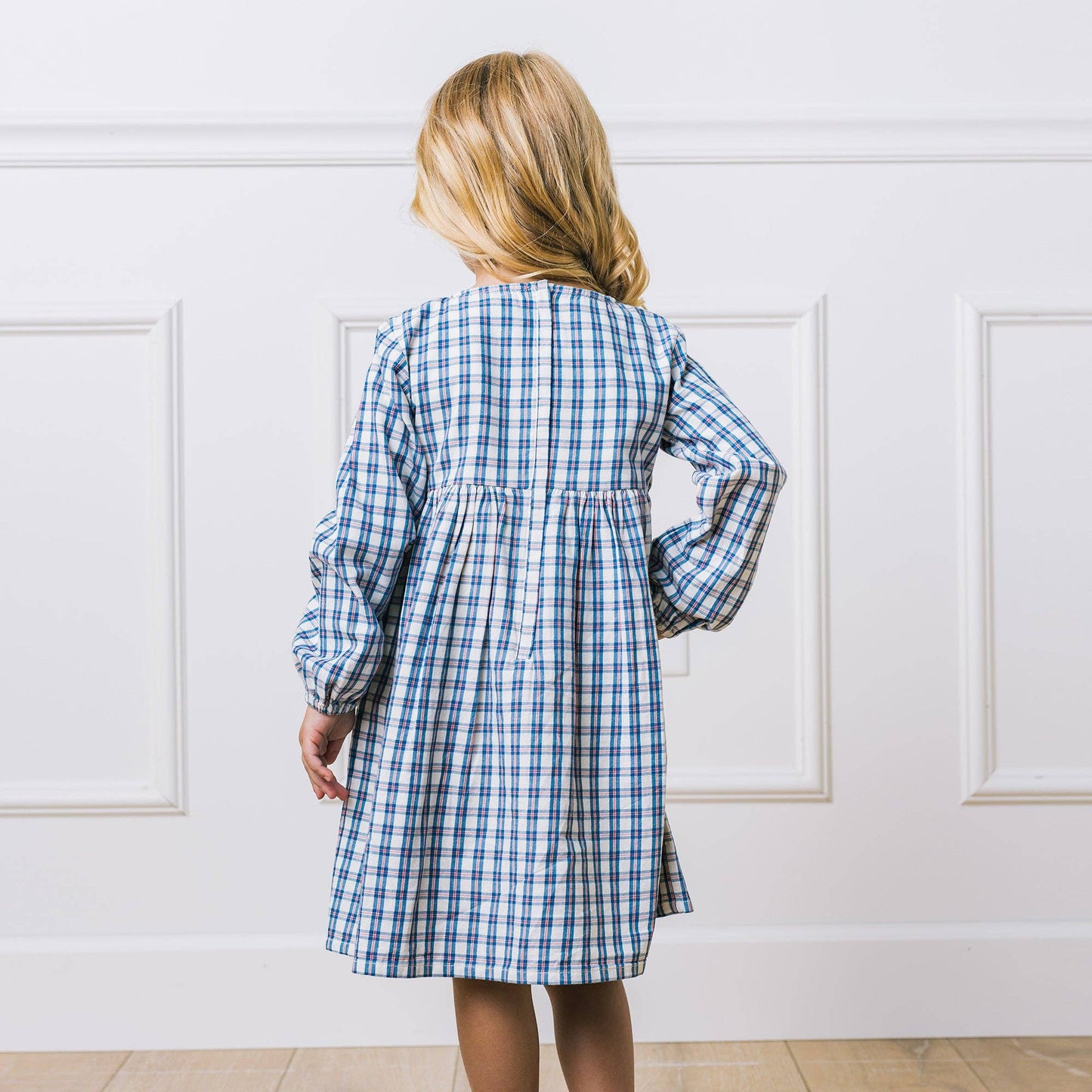 Smocked Long Sleeve Organic Dress