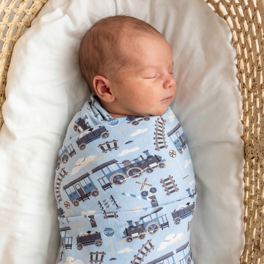 Bamboo Swaddle Blanket - Choo Choo