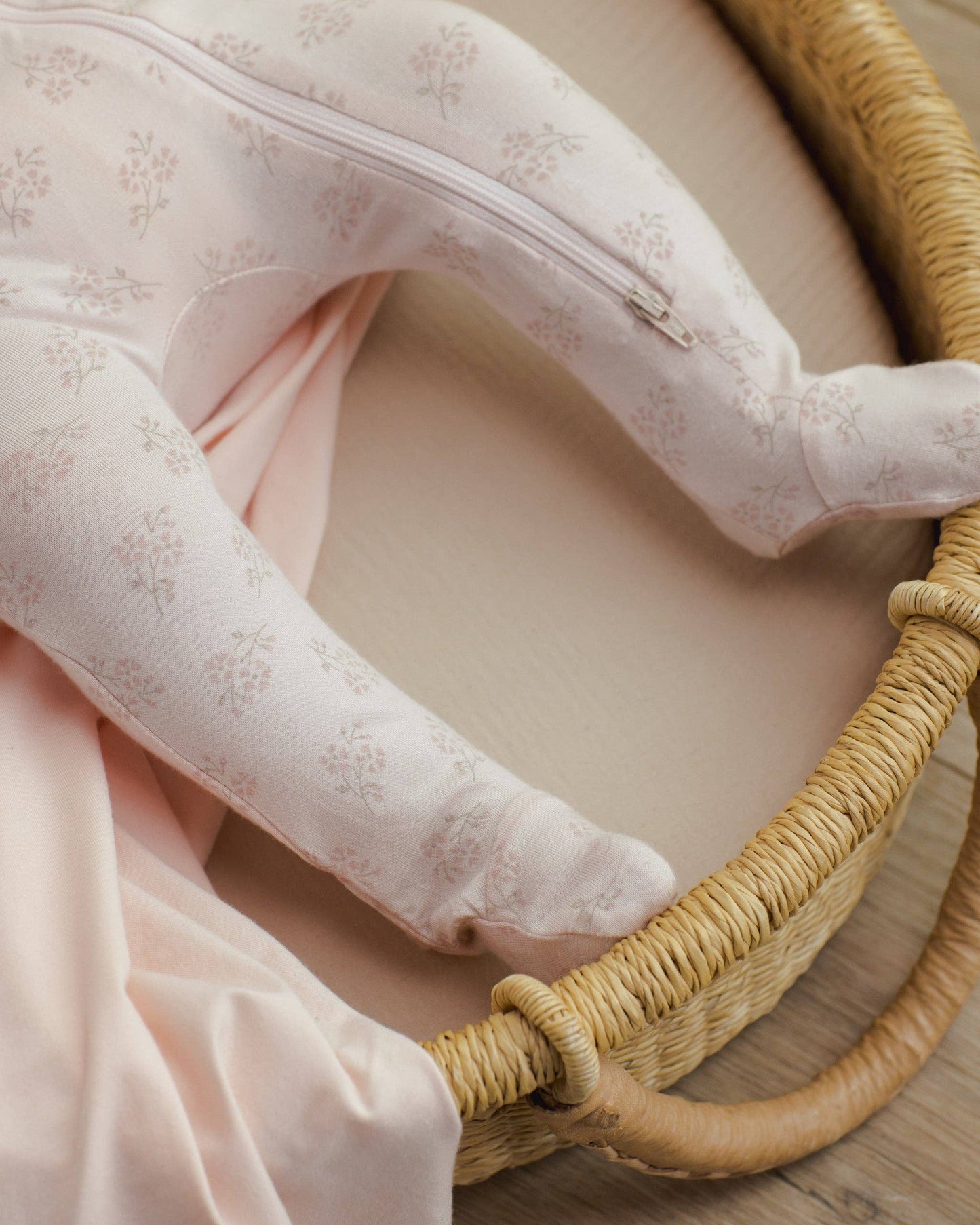 Pink Blossom Modal Zip Footie