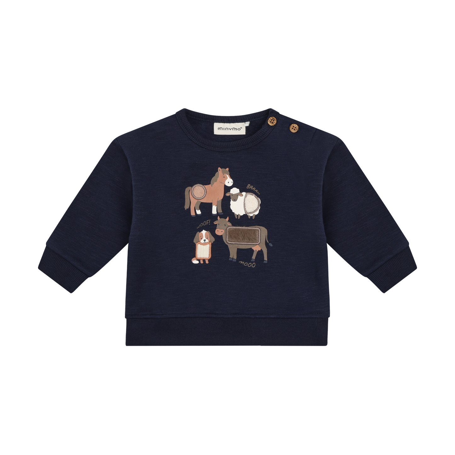 Organic Sapphire Farm Animal Textured Sweatshirt