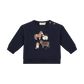 Organic Sapphire Farm Animal Textured Sweatshirt