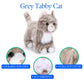 9" Grey Tabby Cat Stuffed Animal