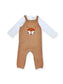 Organic Furry Fox Knit Overall & Bodysuit Set