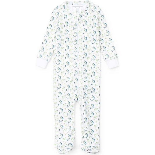 Parker Pima Zip Pajamas - Jumping Trout