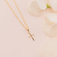 14K Gold-Plated Cross Children's Necklace: 14 inch