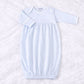 Blue Mini Stripes Pima Gown