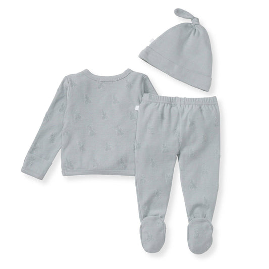 Organic Raised Terry Bee Take Me Home Set - Quarry