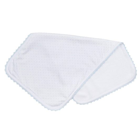 Blue Little Love Pima Burp Cloth
