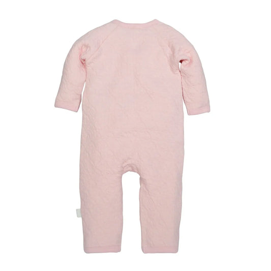 Quilted Organic Wrap Jumpsuit-Blush