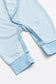 Organic Kimono Tie Romper - Blue French Stripe