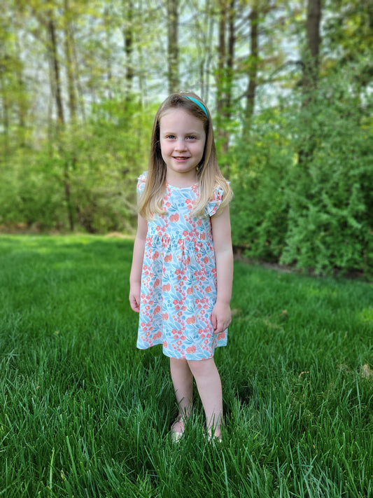 Floral on Cream Modal Dress