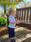 Patriotic Airplanes Pima Shirt & Shorts Set