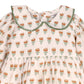 Organic Linen Ina Block Floral Dress and Bloomer Set