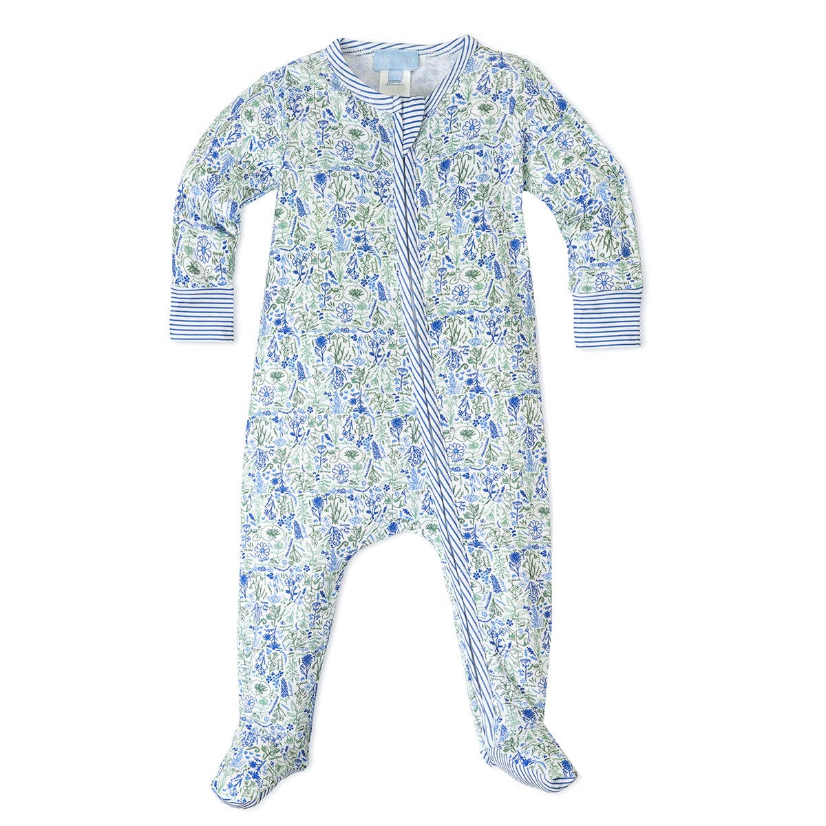 Birth Flowers Zip Pima Footie