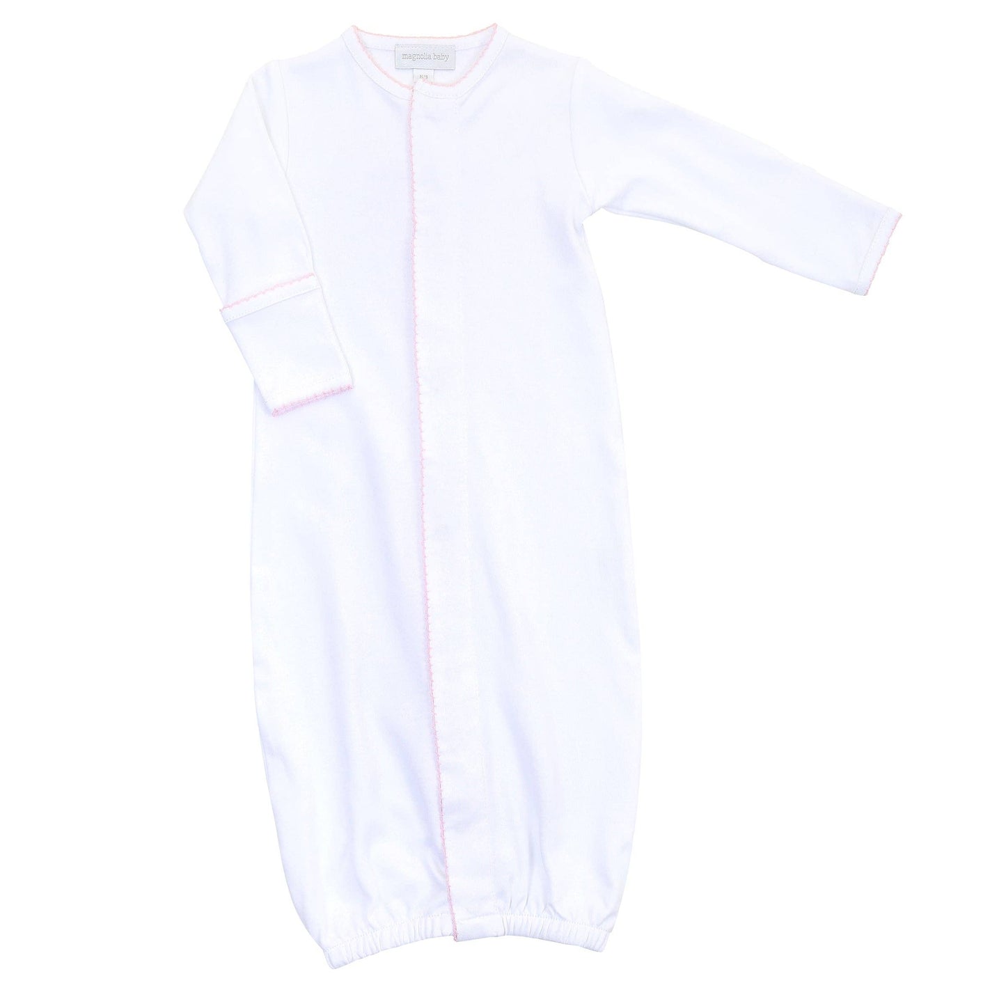 Essentials Pima White Converter with Pink Trim